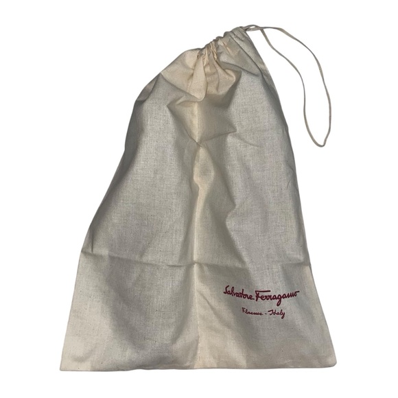 SALVATORE FERRAGAMO Vara Pump Low Heel Calfskin and Leather Women Size 9.5C New - Picture 14 of 16